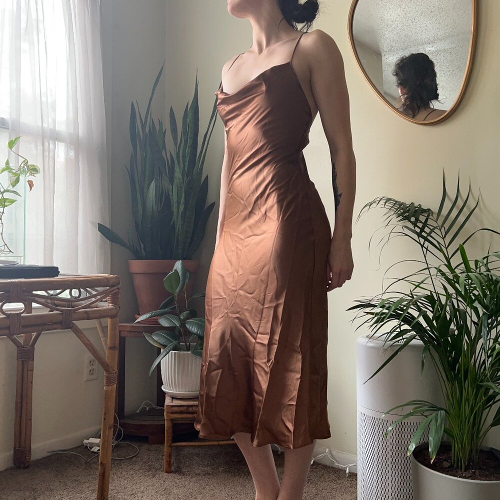 NAP - Silk Copper Dress Medium